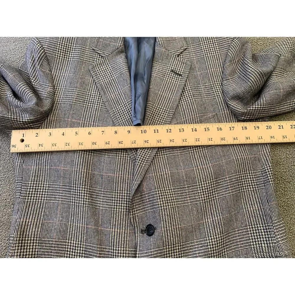 Vintage‎ Brooks Brothers 346 Men's 42R Beige Plaid Wool Sport Coat Blazer